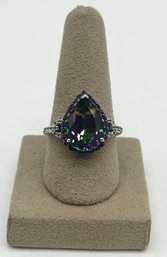 925 Silver Mystic Topaz Ring - Size 10 - .15 OZT Total