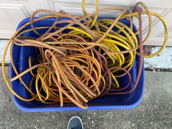 Bin Of Assorted Extension Cords