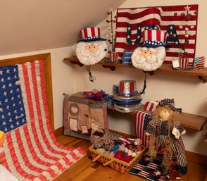 Large Lot Of 4th Of July Decor