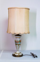 Beautiful Floral Design Porcelain Base Lamp