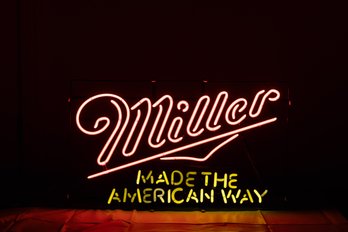 Miller Beer 'Made The American Way' VIntage Neon Sign - Please See All Photos