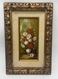 Original Artist Signed Oil On Canvas Framed - Floral Bouquet