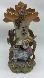 Ardalt Hand Painted Bisque Porcelain Vase - Made In Occupied Japan