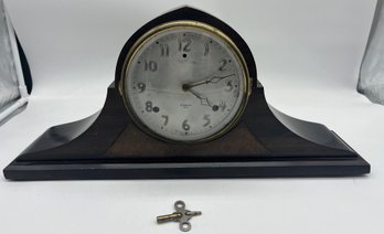 Vintage Gilbert 1807 Wooden Mantle Chime Clock - Key Included