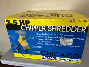 Chicago 2.5 HP Chipper Shredder - Electric Power Tools