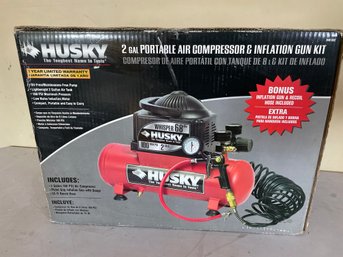 Husky 2 Gallon Portable Air Compressor & Inflation Gun Kit