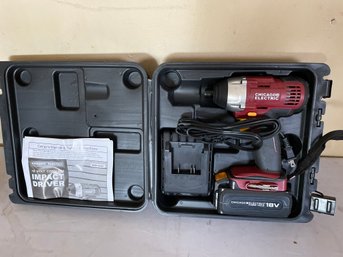 Chicago Electric Power Tool, 18V Cordless Impact Driver - Battery And Charger Included
