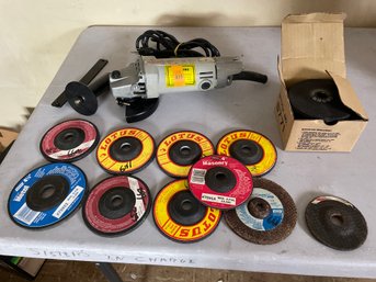 Chicago 4 Electric Disc Grinder  W/ 14 Disks Included - Tested