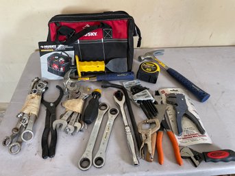 Husky Toolbox With Assorted Tools Included