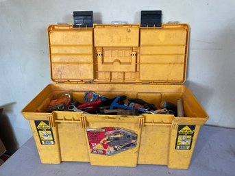 Large Plastic Tool Box W/ Assorted Tools Included