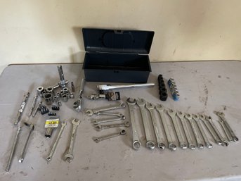 Large Lot Of Assorted Tools Wrenches, SOCKETS, RATCHET - Look Through All Photos & Descriptions