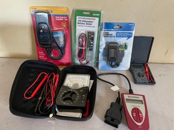 Lot Of Assorted Code Readers & Circuit/battery Testers