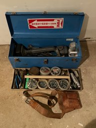 Lot Of Assorted Tools In A Vintage Tool Box