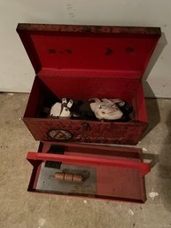 Vintage Metal Tool Box - C Clamp - Assorted Tools