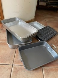 Assorted Baking Pans And Muffin Pans