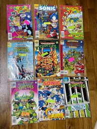 Lot Of Assorted Comic Books - 9 Total -  All Bagged - See Description For More Info