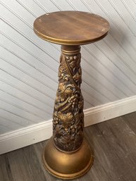 Ceramic & Wood Side Table/plant Stand