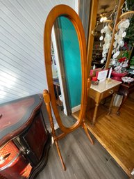 Classic Oak Cheval Mirror