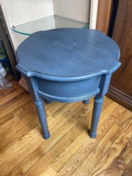 Charming Blue End Table W/ Drawer
