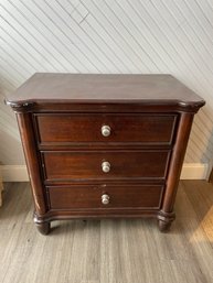 Wooden Night Stand W/ 3 Drawers