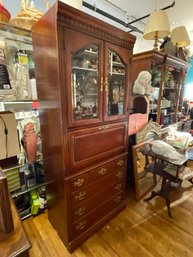 Lighted Curio Cabinet And Entertainment Center