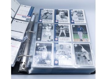 Binder Of Yankee Baseball Cards W/ Extra Sleeves