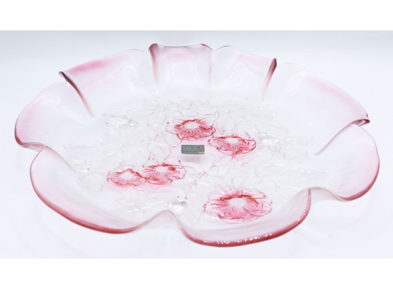 Vintage MIKASA Pink Floral Platter
