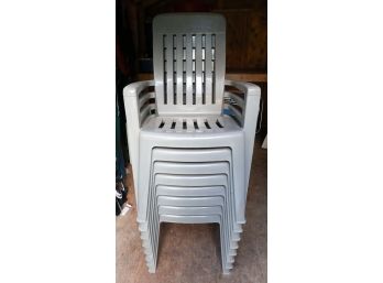Lot Of 8 Sturdy Patio Chairs
