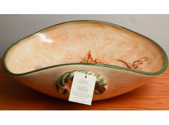 Hand Crafted  And Painted Ceramic Bowl, Caff Ceramiche D' Arte D'arredamento