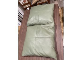 Leather Decorative Pillows - Pair