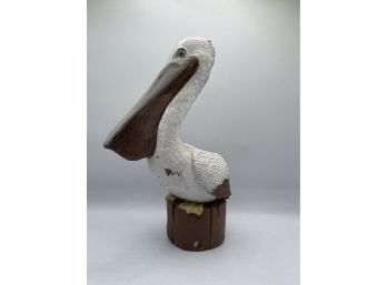 Large Wooden Pelican, Home Decor, Bird Decor