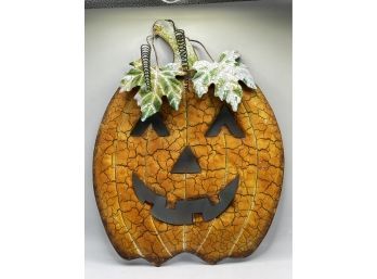 Pumpkin Decor - Tin-  Large Halloween Decor