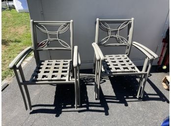 Patio Chairs - Lot Of 6 - 2 Cushions Included