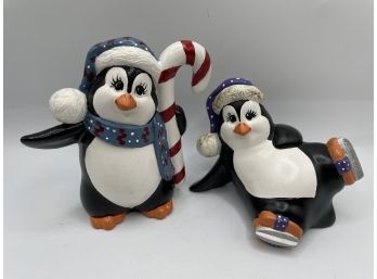 Ceramic Penguins - Pair - Christmas I Decor