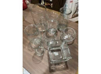 Large Lot Of Glass Vases