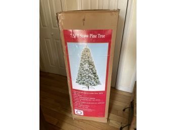 7.5ft Snow Pine Tree - Prewired Christmas Tree, Tested