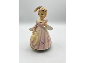 Schmid Brothers 1963 Girl In Pink Dress Revolving Music Box Figurine