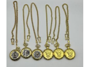 Gold Toned Pocket Watches (lot Of 6)