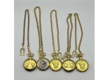 Gold Toned Pocket Watch (Lot Of 5)