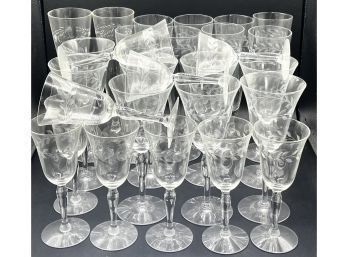 Crystal Glassware Set (lot Of 28)