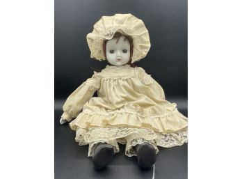 Bisque Doll W/Built-in Music Box