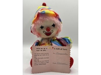 1986's Vintage Potter Faratak Inc. Wind-Up Clown Doll