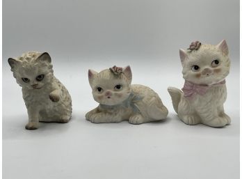 Kitten Figurines (lot Of 3)