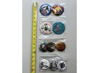 Novelty Button Pins (lot Of 8)