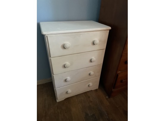 4 Drawer Wooden Dresser - White