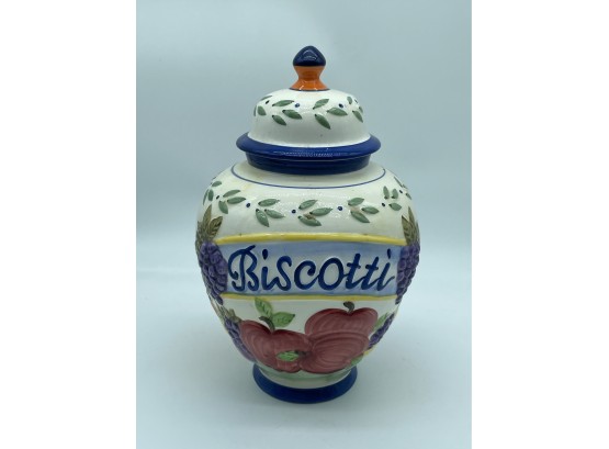 Nonnis Biscotti Fruit Orchard Cookie Jar - Home Decor