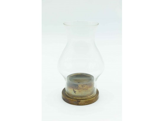 Dansk International Designs LTD Mount Kisco - Candle Holder W/ Hurricane Glass Shade