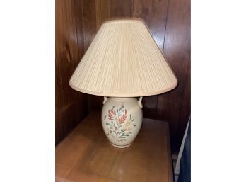 Pair Of Retro Ceramic Floral Lamps - Tested