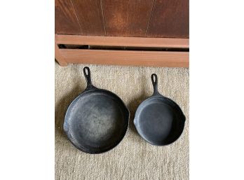 Cast Iron Frying Pans -lot Of 2