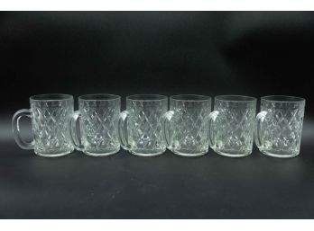 Paul Sebastian Glass Mugs, Vintage  - Lot Of 6